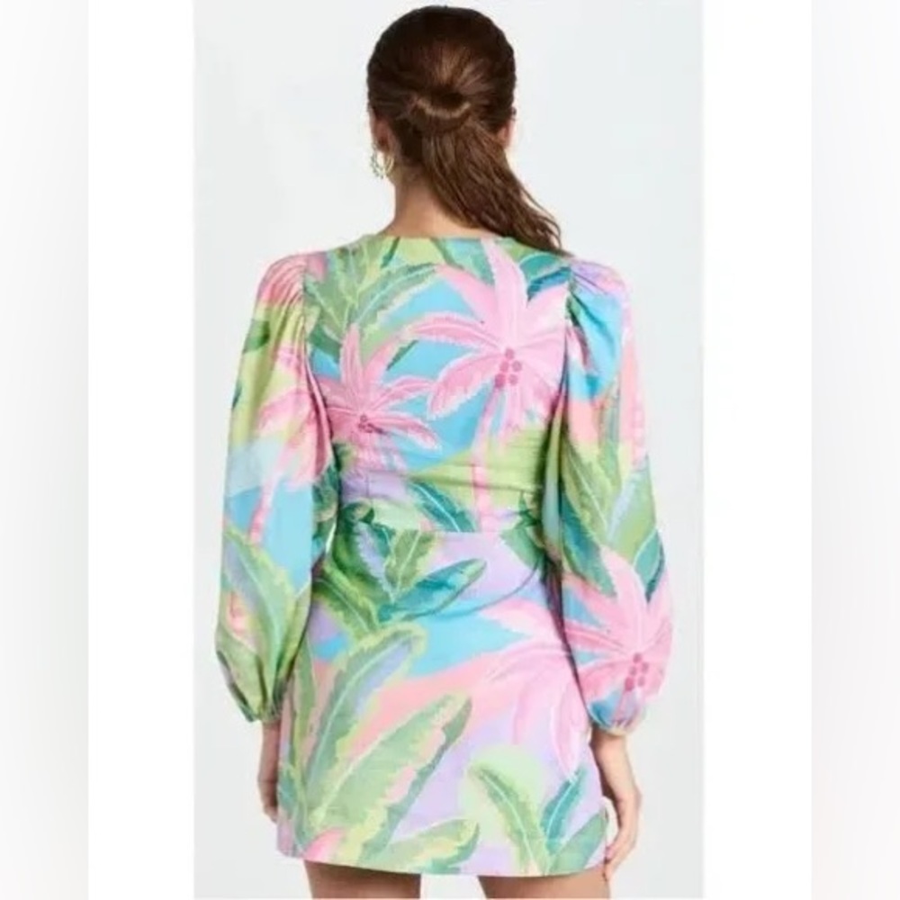 FARM Rio Pastel Tropical Mini Dress in Pink, Blue & Green - Picture 3 of 8